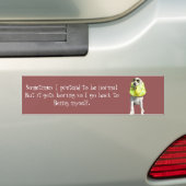 Normaal is een saaie bumpersticker (Op auto)