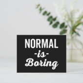 Normaal is grappig citaat briefkaart (Staand voorkant)