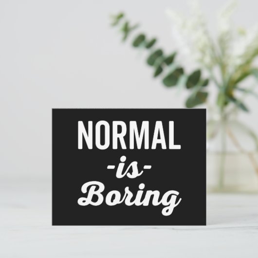 Normaal is grappig citaat briefkaart (Staand voorkant)