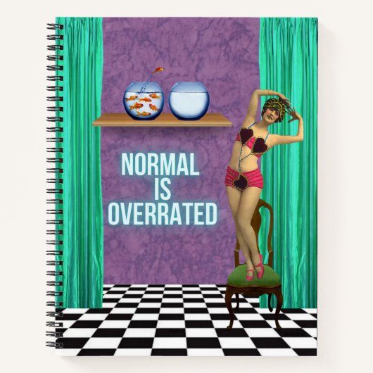 Normaal is overschat Funky & leuk aangepaste Art s Notitieboek (Voorkant)