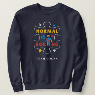 Normaal is saai Autism Awareness puzzelstuk Trui
