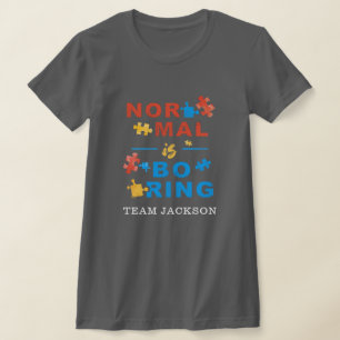 Normaal is Saai Autisme Awareness Puzzels Custom T-shirt