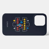 Normaal is saai Autisme bewustzijn puzzels Case-Mate iPhone Case (Achterkant (horizontaal))
