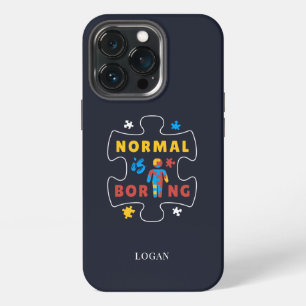 Normaal is saai Autisme bewustzijn puzzels iPhone 13 Pro Hoesje