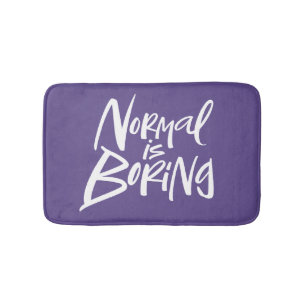 Normaal is saai belettering ultra violette Paarse Badmat