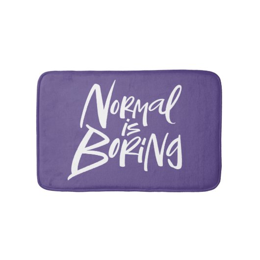Normaal is saai belettering ultra violette Paarse Badmat (Voorkant)