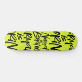 Normaal is saai belettering wicked acid groen persoonlijk skateboard (Horizontaal)