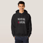 Normaal is saai hoodie (Voorkant volledig)