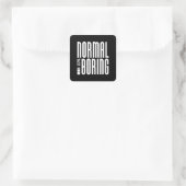 Normaal is vlekken vierkante sticker (Tas)