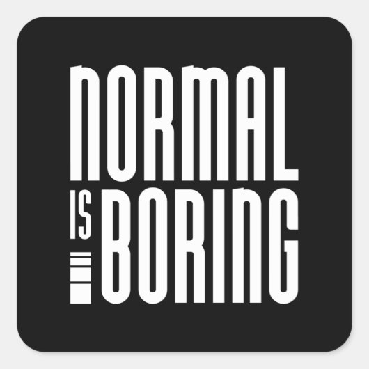 Normaal is vlekken vierkante sticker (Voorkant)