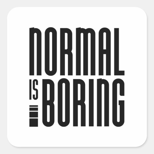 Normaal is vlekken vierkante sticker (Voorkant)