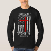 Normaal komt Jezus niet terug... is 14 cm. T-shirt (Voorkant)