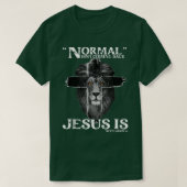 Normaal komt Jezus niet terug... is 14 cr T-shirt (Design voorkant)