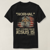 Normaal komt Jezus niet terug is revisie 14 T- T-shirt (Design voorkant)