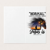 Normaal komt Jezus niet terug voor paardenovers T- Kaart (Buitenkant ongevouwen)