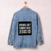 NORMAAL KOMT NIET TERUG, JEZUS IS! denim jas Jacket (Hangar)