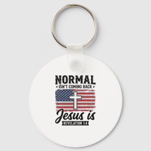 Normaal komt niet terug Jezus Openbaring Shirt_1 Sleutelhanger