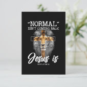 Normaal komt niet terug, maar Jezus is onthulling  RSVP Kaartje (Staand voorkant)