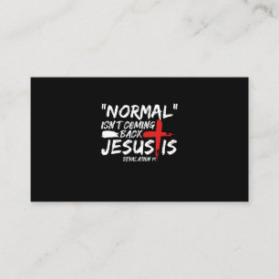 Normaal komt niet terug, maar Jezus is rebellie.p Visitekaartje