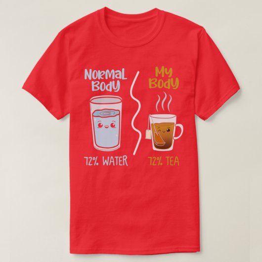 Normaal lichaam Mijn lichaam Watertheegave idee T-shirt (Design voorkant)