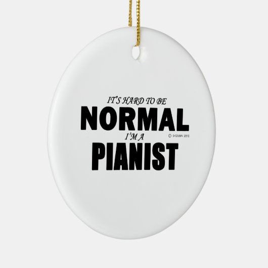 Normaal Pianist Keramisch Ornament (Rechts)