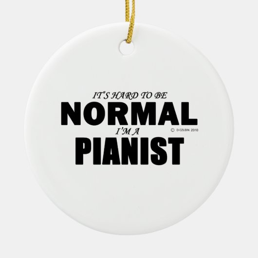 Normaal Pianist Keramisch Ornament (Voorkant)