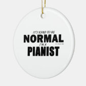 Normaal Pianist Keramisch Ornament (Links)