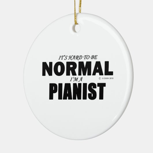 Normaal Pianist Keramisch Ornament (Links)