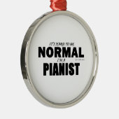 Normaal Pianist Metalen Ornament (Rechts)