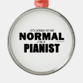 Normaal Pianist Metalen Ornament (Voorkant)
