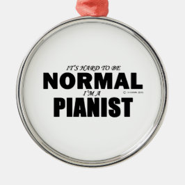 Normaal Pianist Metalen Ornament