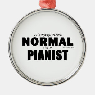 Normaal Pianist Metalen Ornament