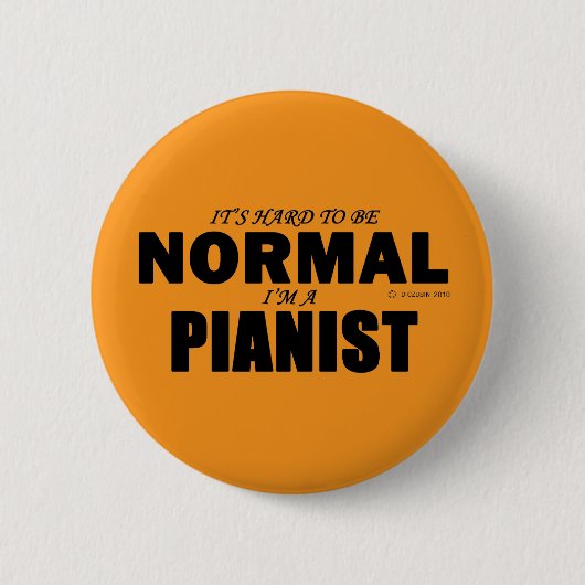 Normaal Pianist Ronde Button 5,7 Cm (Voorkant)