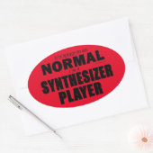 Normaal Synthesizer Player Oval Sticker (Envelop)