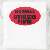 Normaal Synthesizer Player Oval Sticker (Tas)