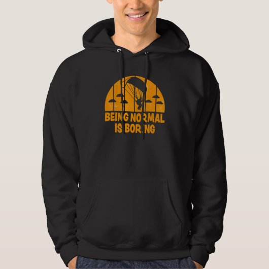 Normaal zijn is paramotorSkydiver 2 knippen Hoodie (Voorkant)