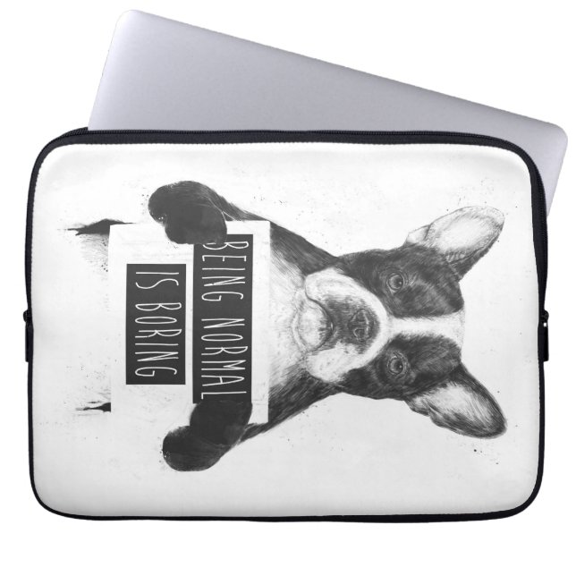 Normaal zijn is saai laptop sleeve (Voorkant)