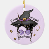 Normaal zijn is te hoog beoordeeld keramisch ornament (Achterkant)