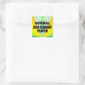 Normal Alto Clarinet Player Square Sticker (Tas)