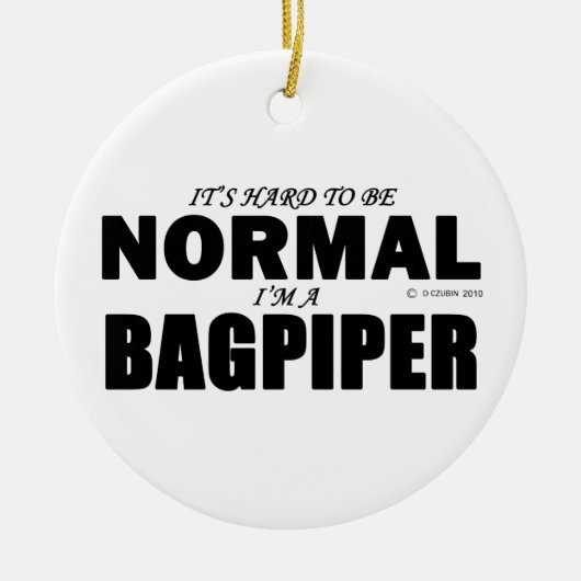 Normal Bagpiper Keramisch Ornament (Voorkant)