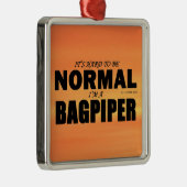 Normal Bagpiper Metalen Ornament (Rechts)