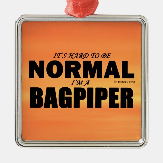 Normal Bagpiper Metalen Ornament (Voorkant)