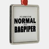 Normal Bagpiper Metalen Ornament (Rechts)
