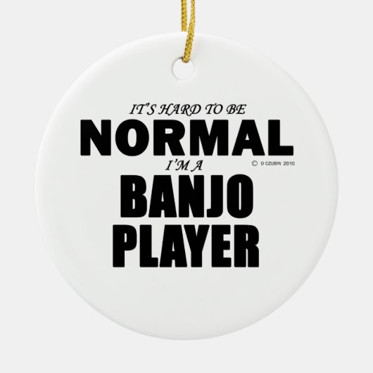 Normal Banjo Player Keramisch Ornament (Voorkant)