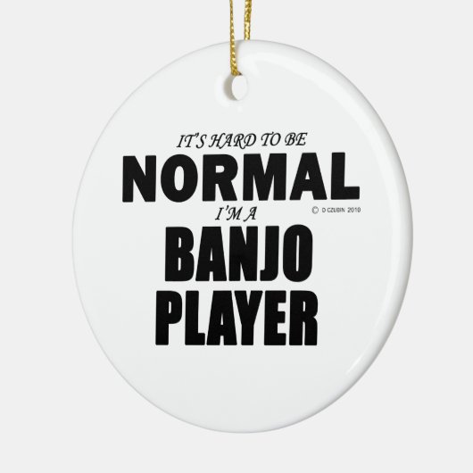 Normal Banjo Player Keramisch Ornament (Links)