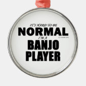 Normal Banjo Player Metalen Ornament (Voorkant)
