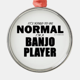 Normal Banjo Player Metalen Ornament