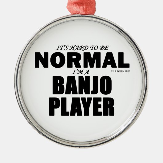 Normal Banjo Player Metalen Ornament (Voorkant)
