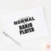 Normal Banjo Player Ovale Sticker (Envelop)