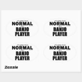 Normal Banjo Player Ovale Sticker (Vel)